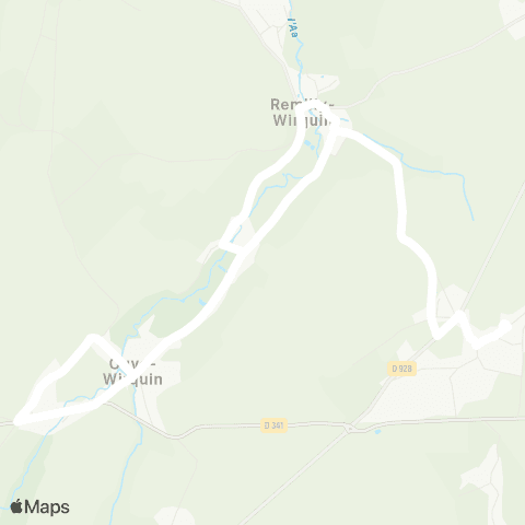 Hauts-de-France Car 62 - Lignes scolaires RPI Ouve-Wirquin map