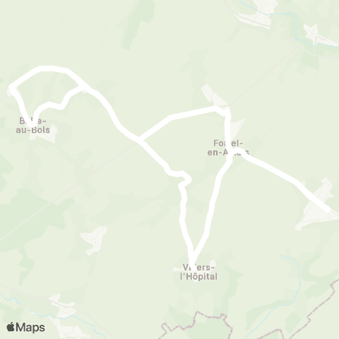 Hauts-de-France Car 62 - Lignes scolaires RPI Villers-l-Hôpital map