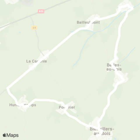 Hauts-de-France Car 62 - Lignes scolaires RPI Bienvillers-au-Bois map