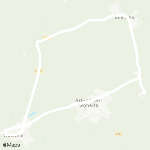 Hauts-de-France Car 62 - Lignes scolaires RPI Arleux-en-Gohelle map
