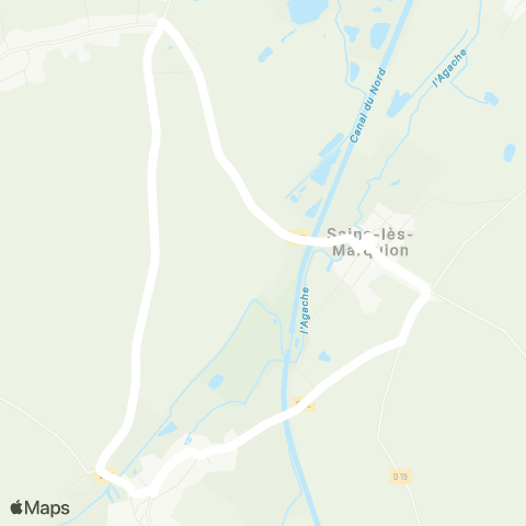 Hauts-de-France Car 62 - Lignes scolaires RPI Sains-les-Marquion map