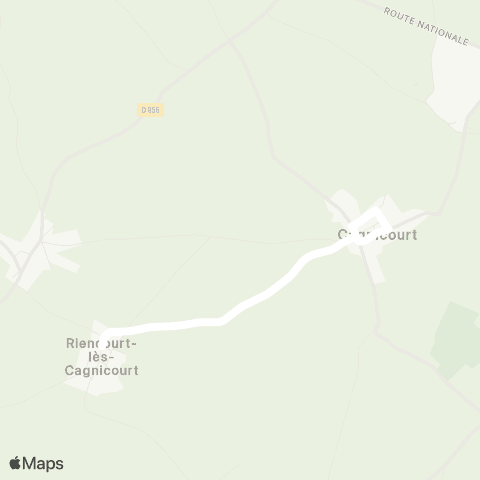 Hauts-de-France Car 62 - Lignes scolaires RPI Cagnicourt map