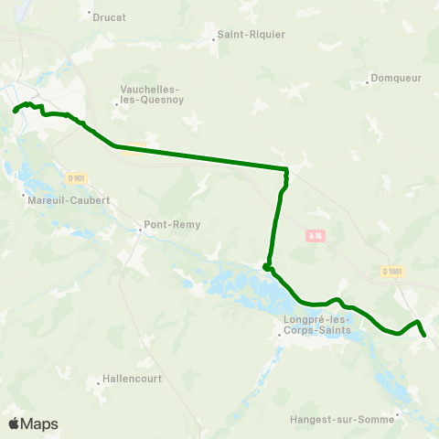 Hauts-de-France Car 80 Amiens – Flixecourt – Abbeville map