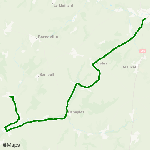 Hauts-de-France Car 80 Domart en Ponthieu - Doullens map