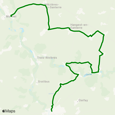 Hauts-de-France Car 80 Moreuil - Montdidier map
