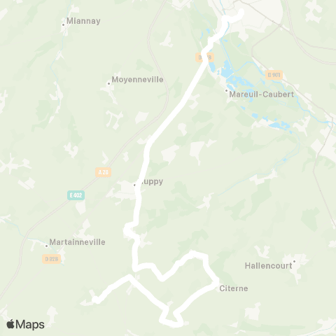 Hauts-de-France Car 80 - Lignes scolaires  map