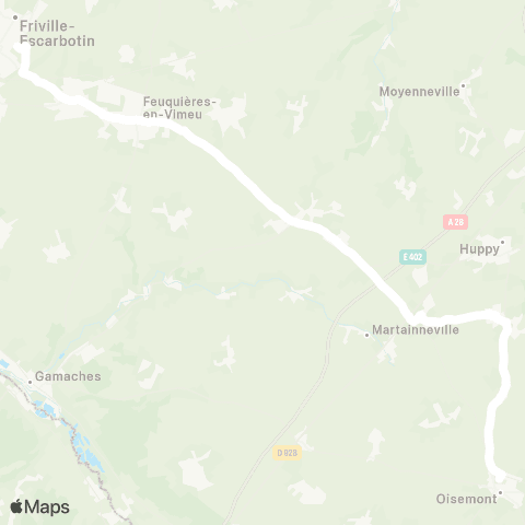 Hauts-de-France Car 80 - Lignes scolaires  map
