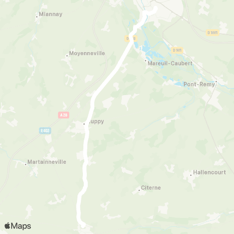 Hauts-de-France Car 80 - Lignes scolaires  map