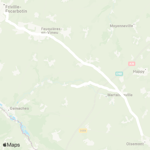 Hauts-de-France Car 80 - Lignes scolaires  map