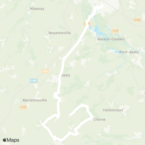 Hauts-de-France Car 80 - Lignes scolaires  map
