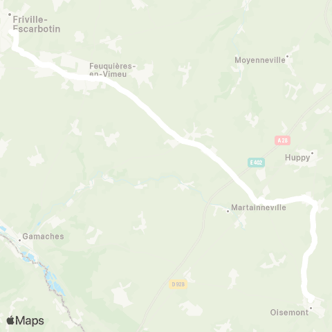 Hauts-de-France Car 80 - Lignes scolaires  map