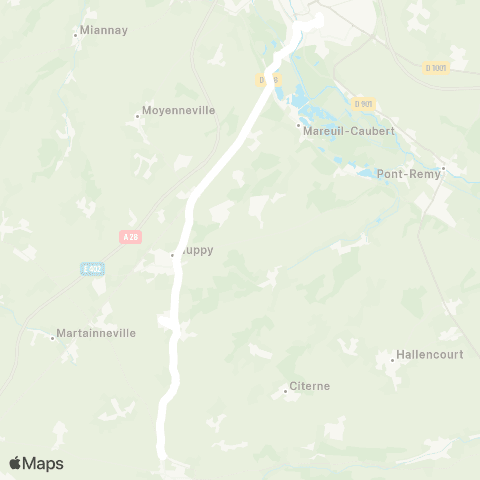 Hauts-de-France Car 80 - Lignes scolaires  map