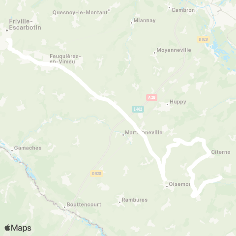 Hauts-de-France Car 80 - Lignes scolaires  map