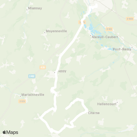 Hauts-de-France Car 80 - Lignes scolaires  map