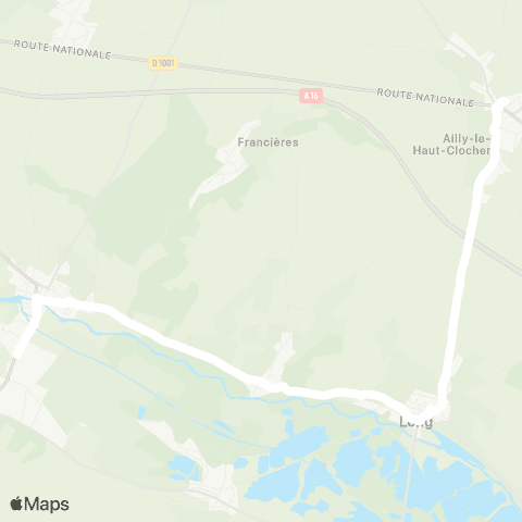 Hauts-de-France Car 80 - Lignes scolaires  map