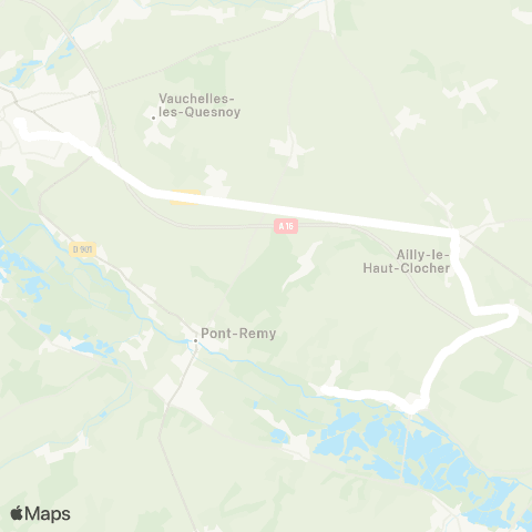Hauts-de-France Car 80 - Lignes scolaires  map