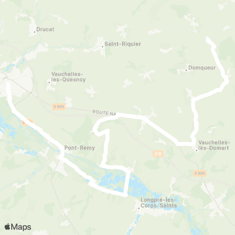Hauts-de-France Car 80 - Lignes scolaires  map