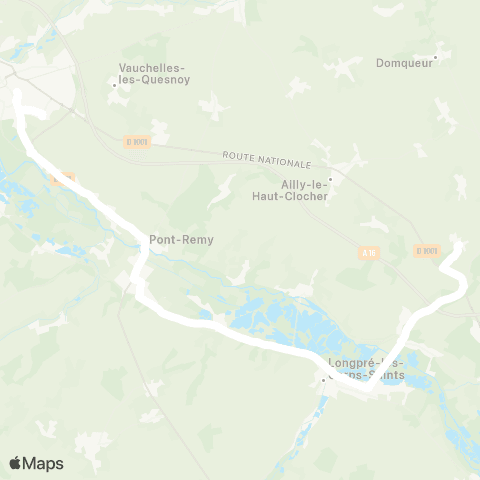 Hauts-de-France Car 80 - Lignes scolaires  map