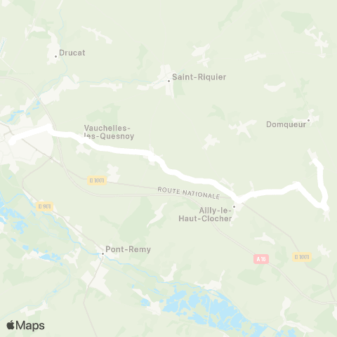 Hauts-de-France Car 80 - Lignes scolaires  map
