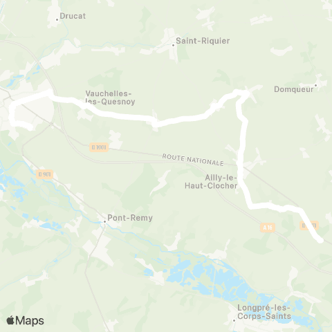 Hauts-de-France Car 80 - Lignes scolaires  map