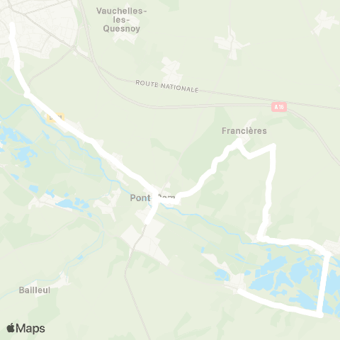 Hauts-de-France Car 80 - Lignes scolaires  map