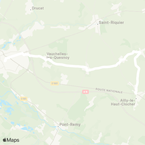 Hauts-de-France Car 80 - Lignes scolaires  map