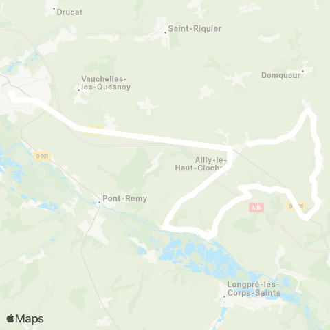 Hauts-de-France Car 80 - Lignes scolaires  map