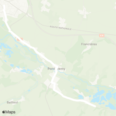 Hauts-de-France Car 80 - Lignes scolaires  map