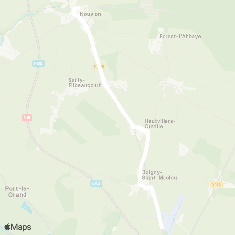 Hauts-de-France Car 80 - Lignes scolaires  map