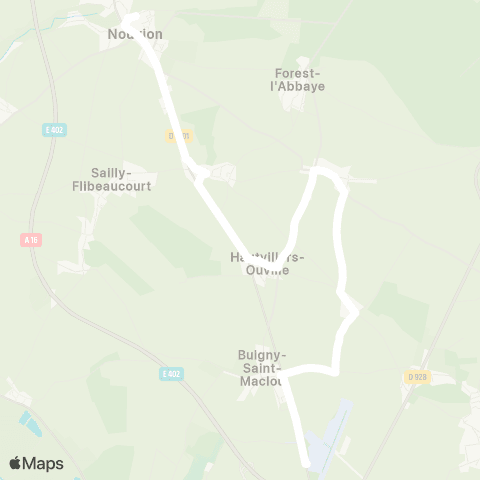 Hauts-de-France Car 80 - Lignes scolaires  map