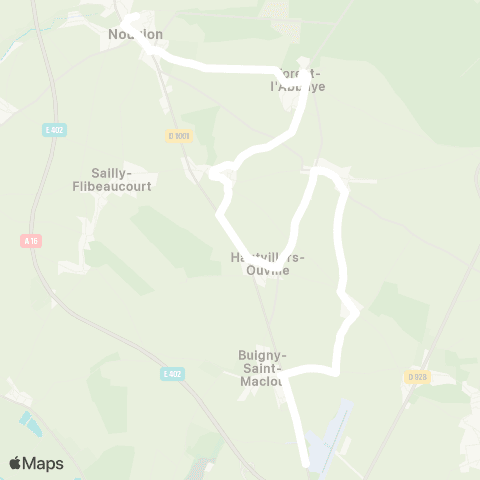 Hauts-de-France Car 80 - Lignes scolaires  map