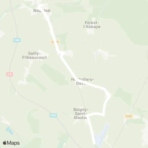 Hauts-de-France Car 80 - Lignes scolaires  map
