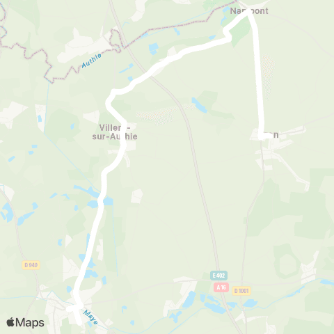 Hauts-de-France Car 80 - Lignes scolaires  map