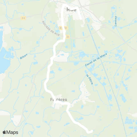 Hauts-de-France Car 80 - Lignes scolaires  map