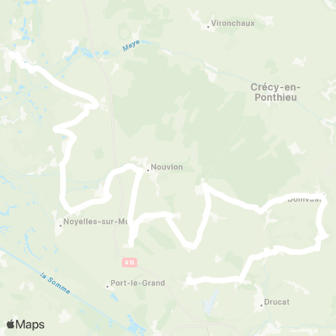 Hauts-de-France Car 80 - Lignes scolaires  map