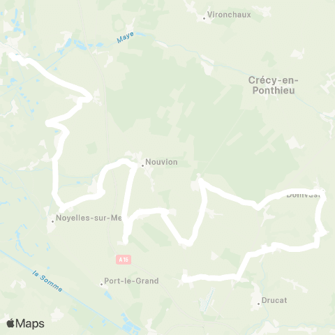 Hauts-de-France Car 80 - Lignes scolaires  map