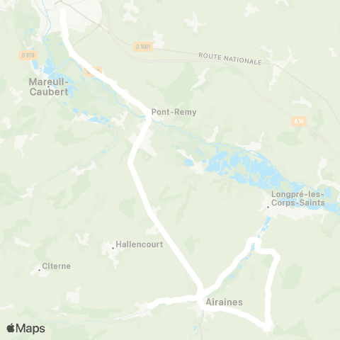 Hauts-de-France Car 80 - Lignes scolaires  map