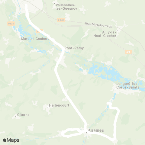 Hauts-de-France Car 80 - Lignes scolaires  map