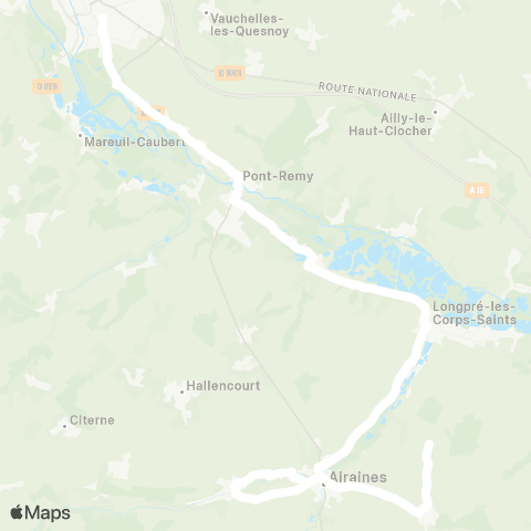 Hauts-de-France Car 80 - Lignes scolaires  map