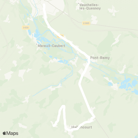Hauts-de-France Car 80 - Lignes scolaires  map
