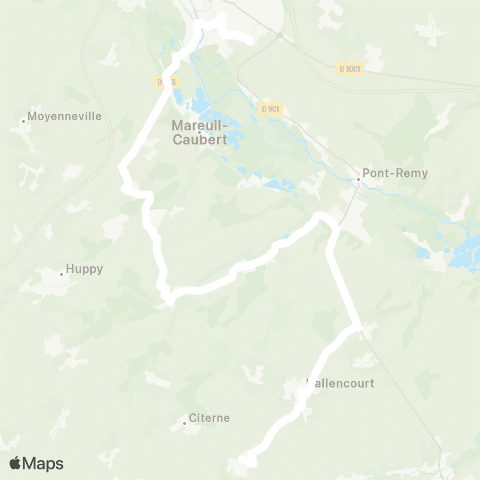 Hauts-de-France Car 80 - Lignes scolaires  map