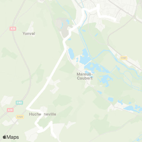 Hauts-de-France Car 80 - Lignes scolaires  map