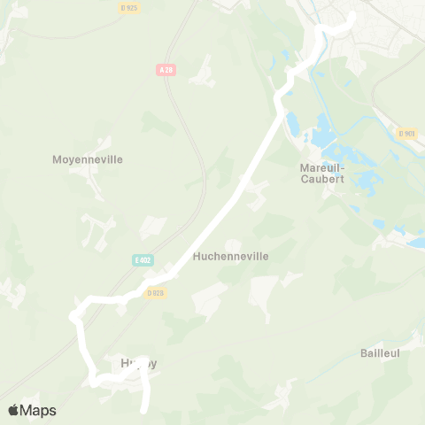 Hauts-de-France Car 80 - Lignes scolaires  map