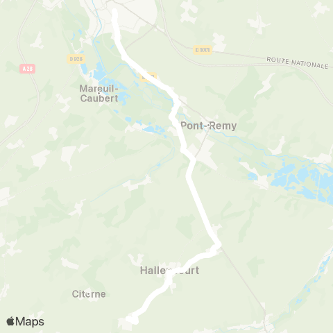 Hauts-de-France Car 80 - Lignes scolaires  map