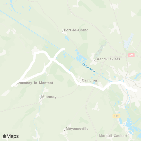 Hauts-de-France Car 80 - Lignes scolaires  map