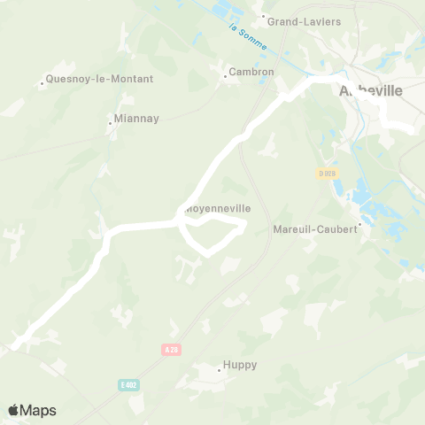 Hauts-de-France Car 80 - Lignes scolaires  map
