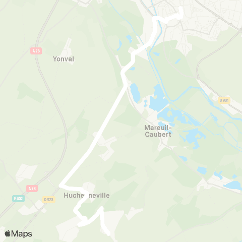 Hauts-de-France Car 80 - Lignes scolaires  map