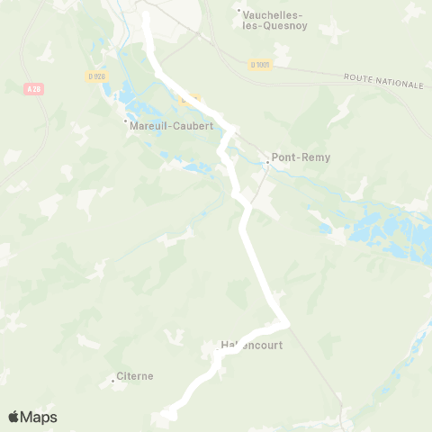 Hauts-de-France Car 80 - Lignes scolaires  map