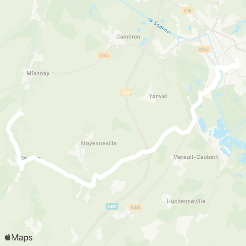 Hauts-de-France Car 80 - Lignes scolaires  map