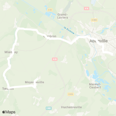 Hauts-de-France Car 80 - Lignes scolaires  map